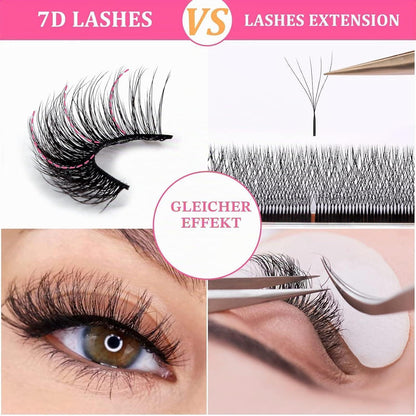 7D Künstliche Wimpern Set – 10 Paar Russian Volume Lashes