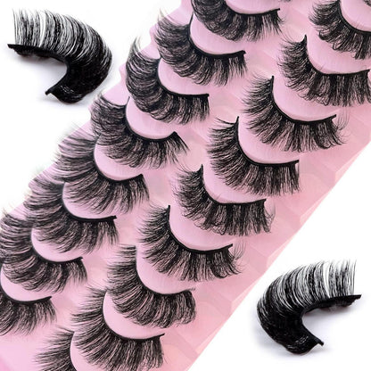 7D Künstliche Wimpern Set – 10 Paar Russian Volume Lashes