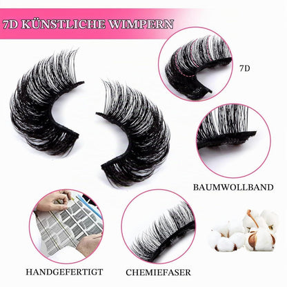 7D Künstliche Wimpern Set – 10 Paar Russian Volume Lashes
