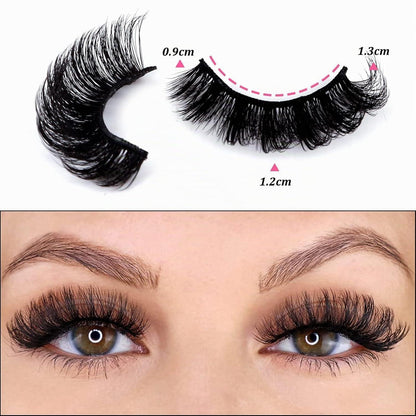 7D Künstliche Wimpern Set – 10 Paar Russian Volume Lashes