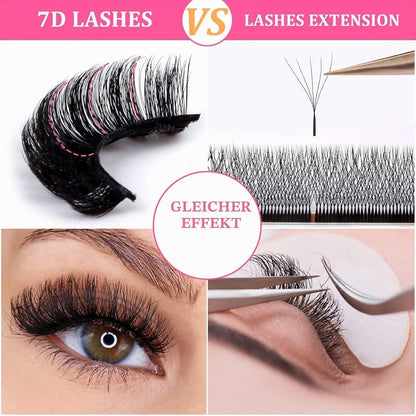 7D Künstliche Wimpern Set – 10 Paar Russian Volume Lashes