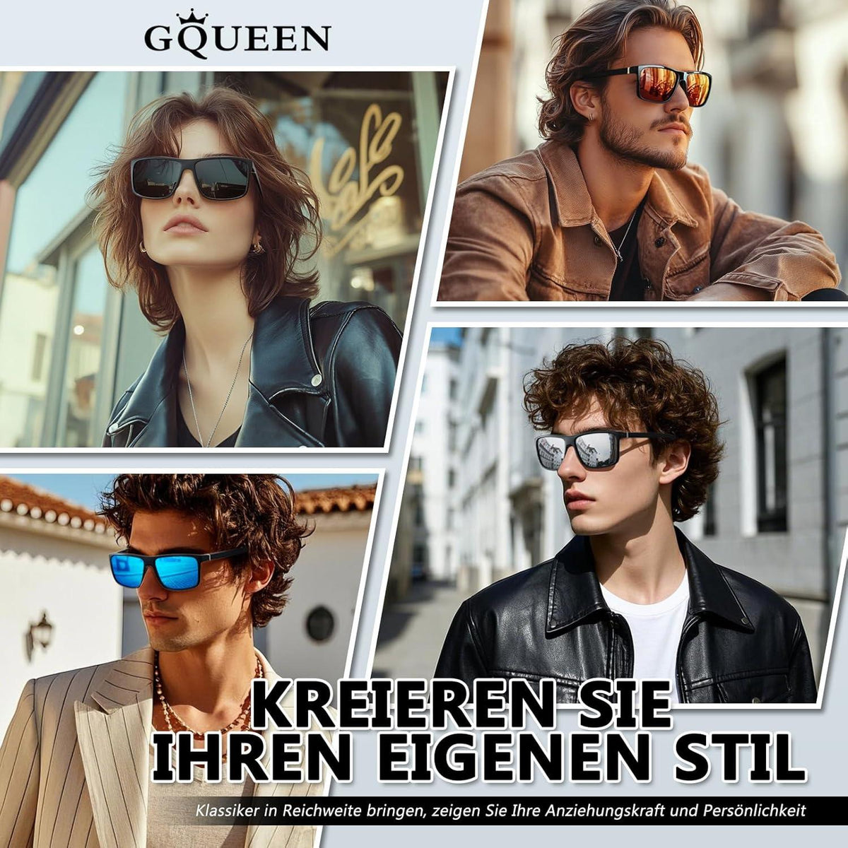 Polarisierte Retro Sonnenbrille Herren Damen UV400 Schutz