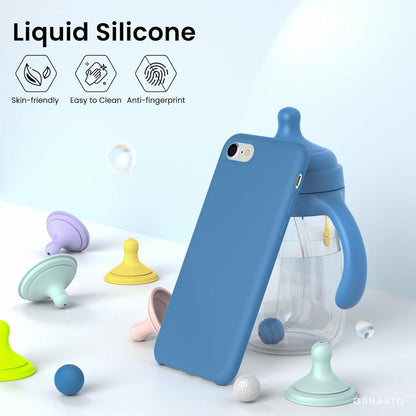 Schutz Hülle für iPhone SE 3 2022 Silikon Blau