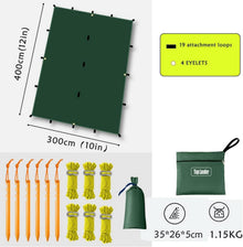 Ultraleichtes Tarp 3x4 Wasserdichte Zeltplane für Hängematte