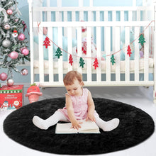 ROHATIM Hochflor Teppich Rund Super weich Shaggy Area Rug