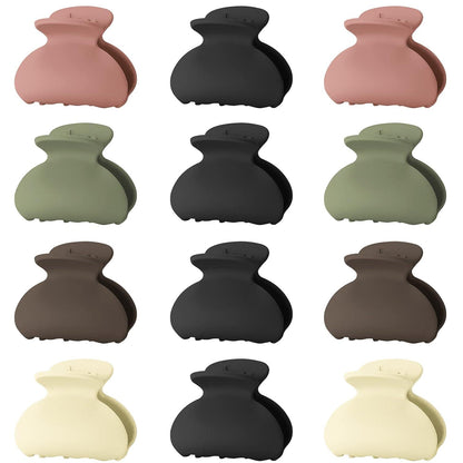 12er Set Kleine Haarklammern 4cm Mini Haarkrallen Hair Clips - Matt
