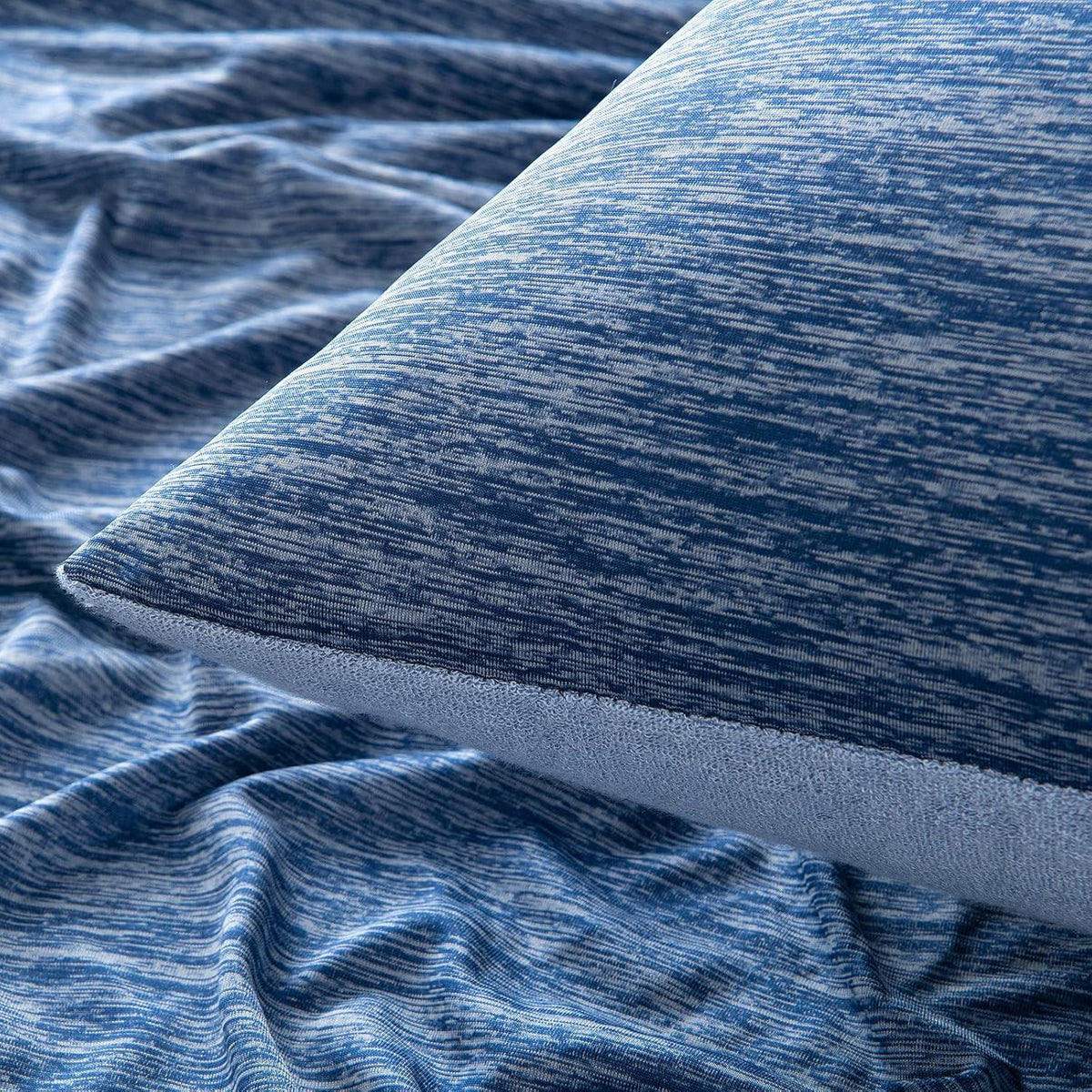 2er Set Kühlende Kissenbezüge 50x65 cm Blau-Kühlkissenbezüge Bambusfaser Arc-Chill
