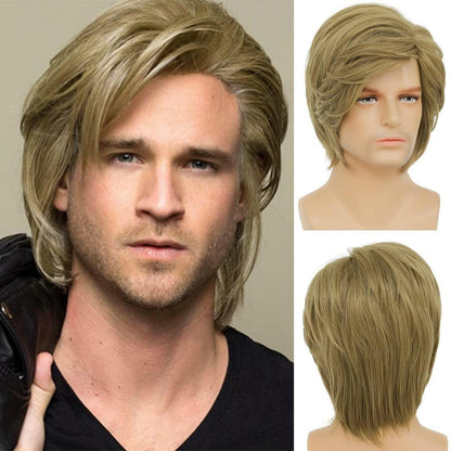 Kurze Blonde Halloween Cosplay Perücke Synthetik Männer Haarperücke