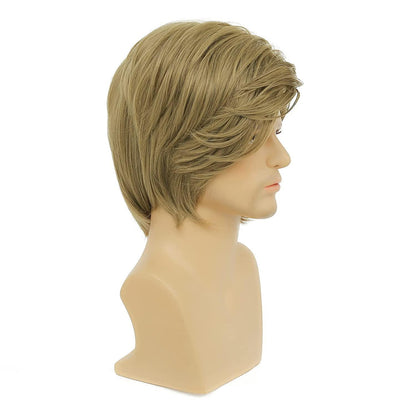 Blonde Kurzhaarperücke Männer Synthetische Halloween Perücke