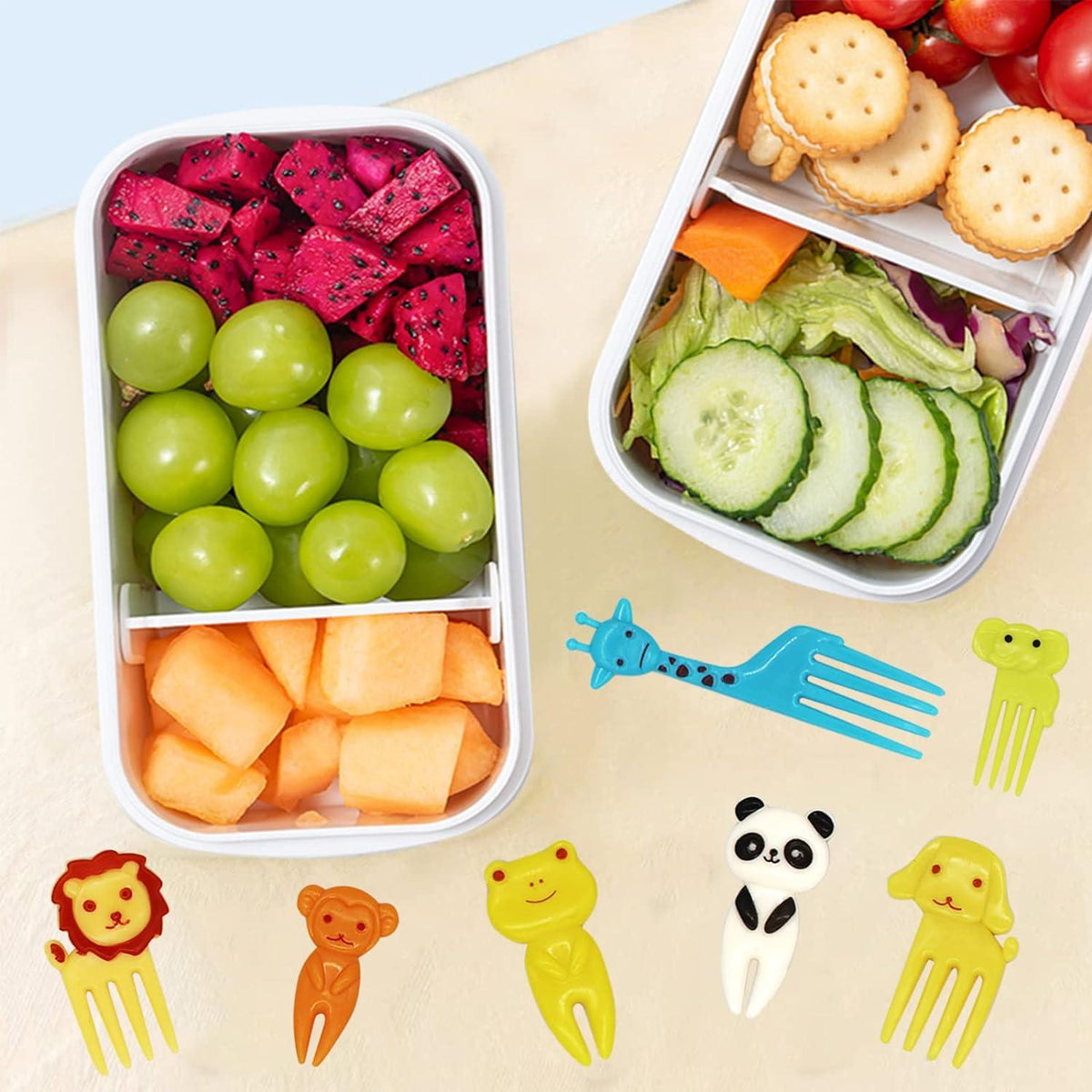 Cartoon Mini Obstgabeln Zahnstocher Kinder Food Picks 20er Set