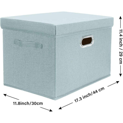 Aufbewahrungsbox mit Deckel, faltbar, waschbar, 5er-Set, Aqua Spring