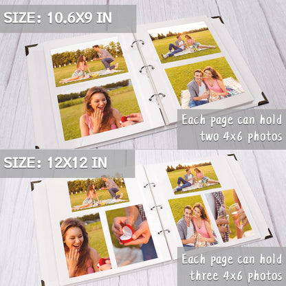 Fotoalbum Selbstklebend Hardcover 40 Seiten Scrapbooking Kit für DIY Liebhaber Freunde Kinder Jahrestag Hochzeit