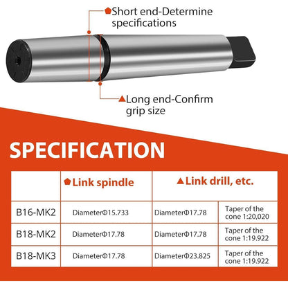 Schnellspannbohrfutter B18 1-16 mm mit MK2 Kegeldorn