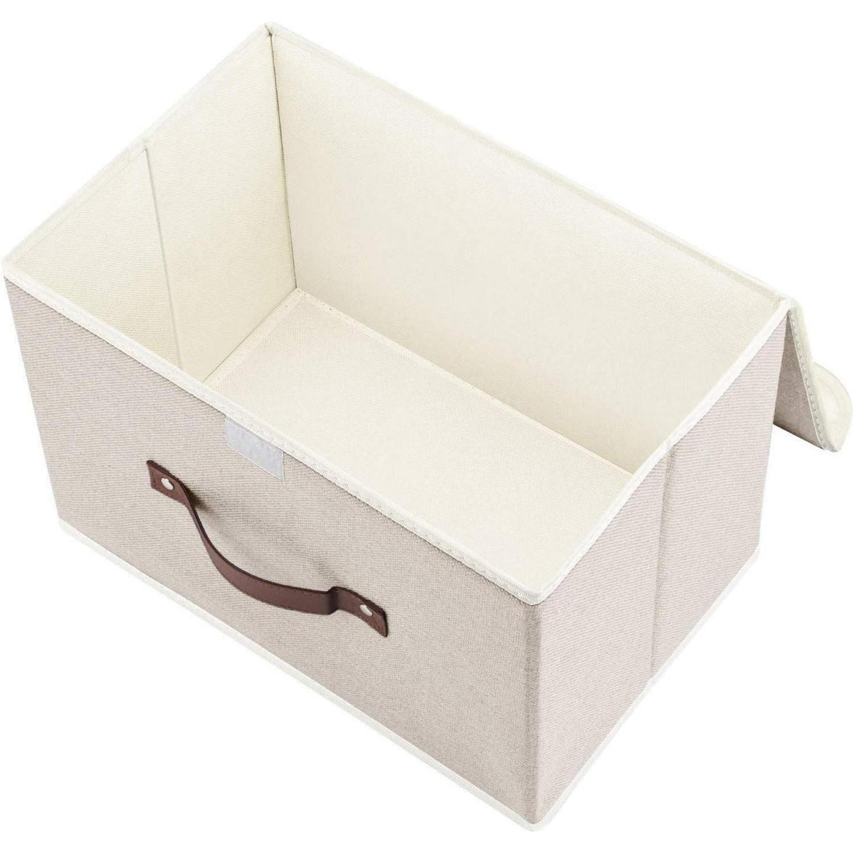 Faltbare Aufbewahrungsbox mit Deckel, 5er Set Beige