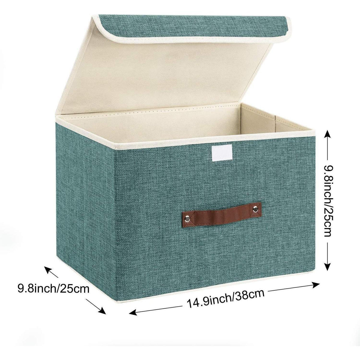 Faltbare Aufbewahrungsbox mit Deckel, 5er Set, Aqua Deep