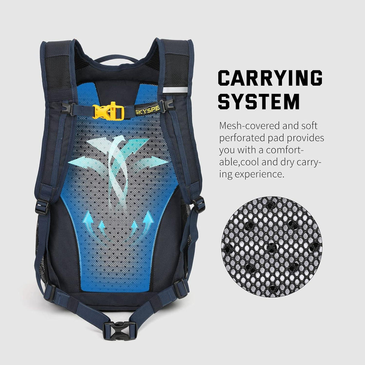 SKYSPER LANTC 20L Wanderrucksack atmungsaktiv 3D Air Mesh