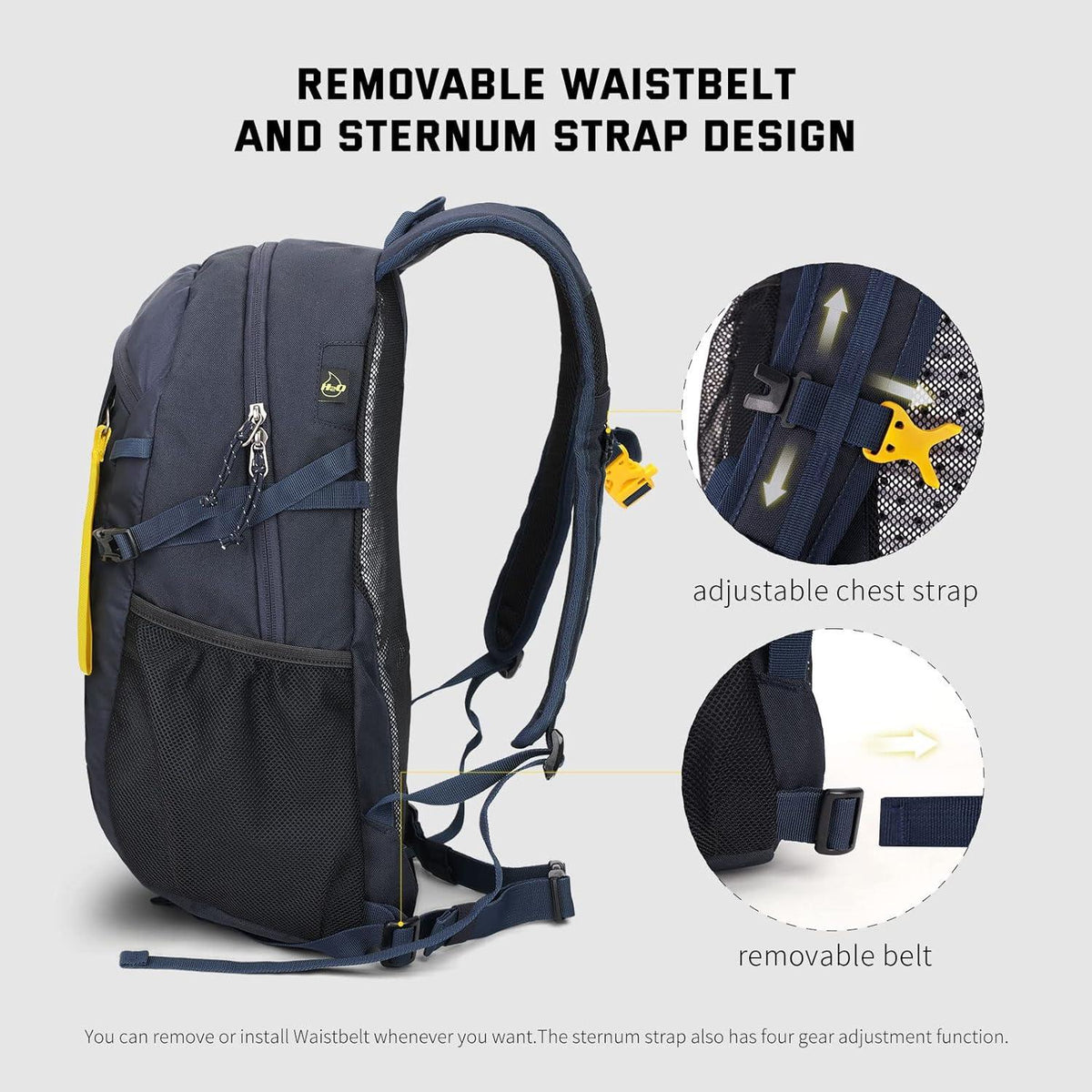 Wanderrucksack 20L mit Rückenbelüftung und großem Stauraum