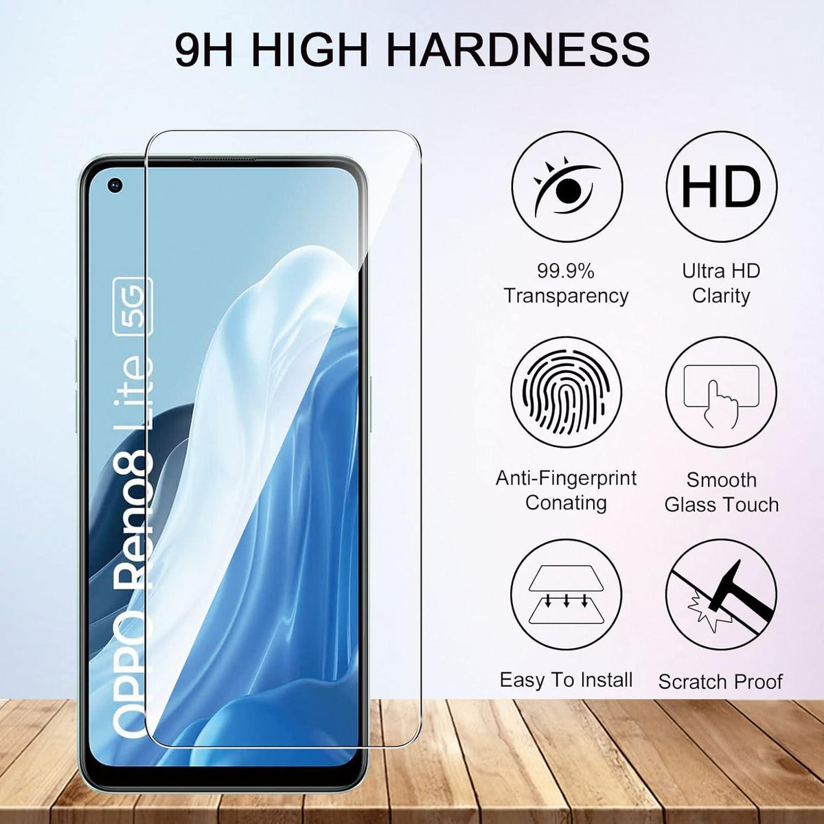 Schutzfolie und Kameraschutzglas für Oppo Reno 8 Lite 5G