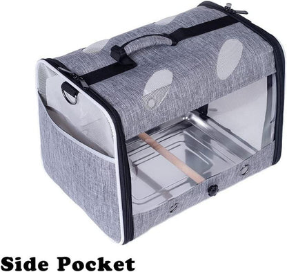 Interfashioner® Vogeltrage für Reisen transparente Box Sittiche Papageien