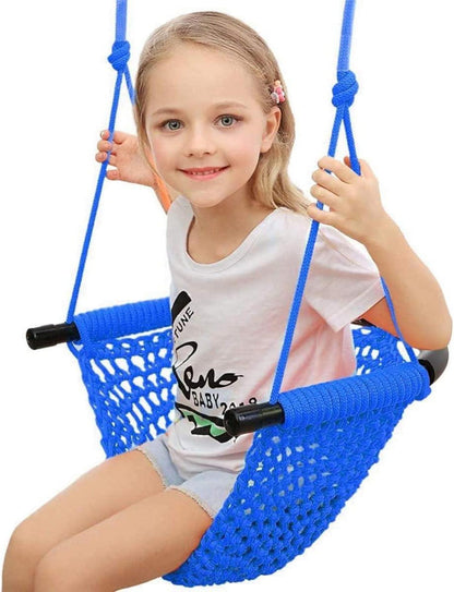 Höhenverstellbare Kinder Schaukel Outdoor atmungsaktiv blau