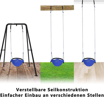 Kinder Schaukelsitz Outdoor Höhenverstellbar Bequem Atmungsaktiv Blau