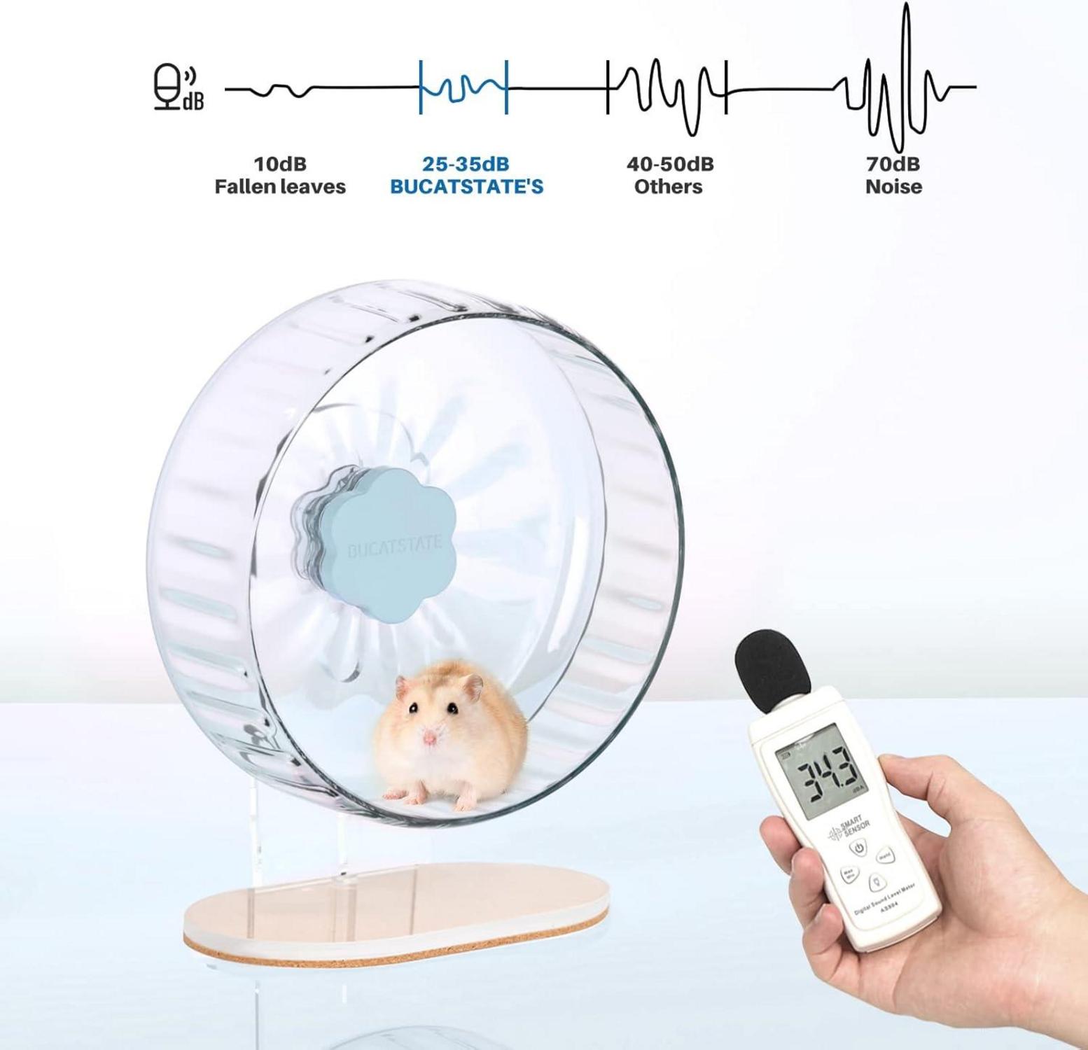 Transparentes Laufrad für Hamster 26cm leise rutschfeste Laufscheibe