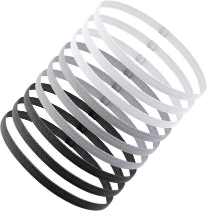 Sport Stirnbänder Unisex Elastisch Haarband Set 9 Stück