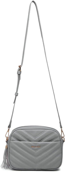 Umhängetasche Damen Crossbody Handtasche Mittelgroß Goldene Hardware