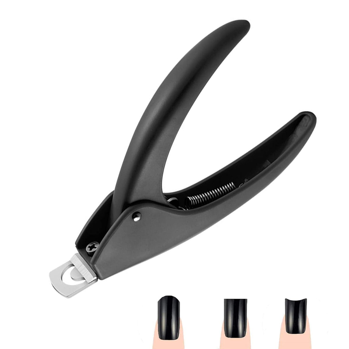 Nagelknipser für künstliche Nägel aus Edelstahl - Schwarz