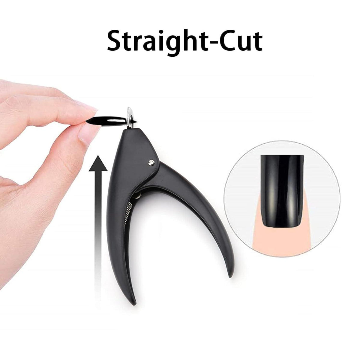 Nagelknipser für künstliche Nägel aus Edelstahl - Schwarz