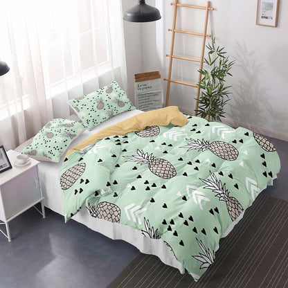 Ananas Bettwäsche Set 200x200cm - Tropical Bettwäsche für Kinder