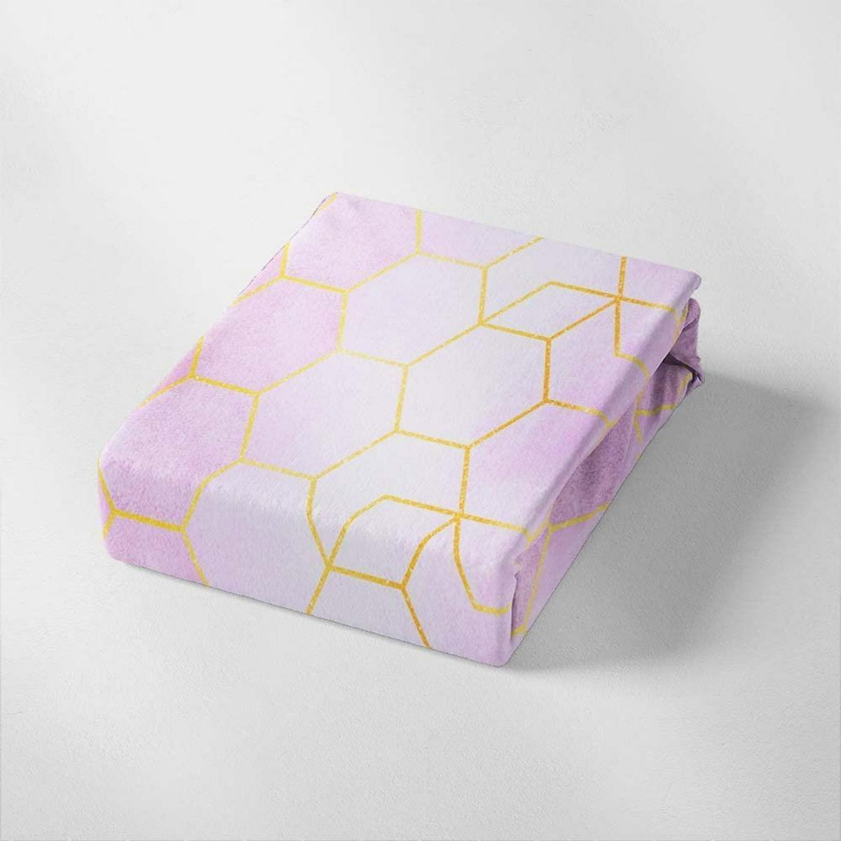 Lila Bettwäsche Set 200x200 | Gestreift Geometrisch, Microfaser