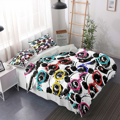 Panda Bettwäsche Set 200x200 cm – Niedliches Tier Motiv für Kinder
