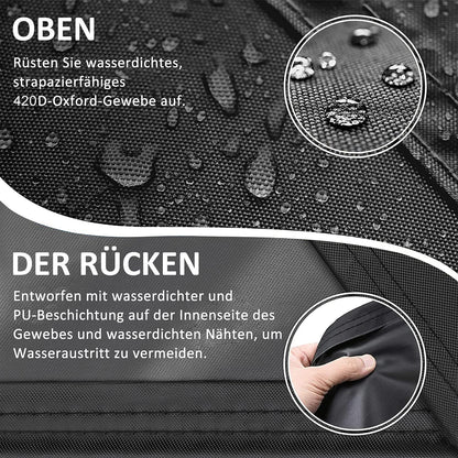 MEELOTOP Gartenmöbel Abdeckung 420D Oxford Wasserdicht Schwarz 244x164x102cm