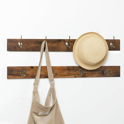 Garderobe mit Schuhbank und 12 Fächern, Vintagebraun