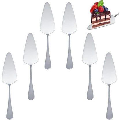 Edelstahl Tortenheber Set mit Wellenschliff, 6 Stück