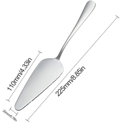 Edelstahl Tortenheber Set mit Wellenschliff, 6 Stück
