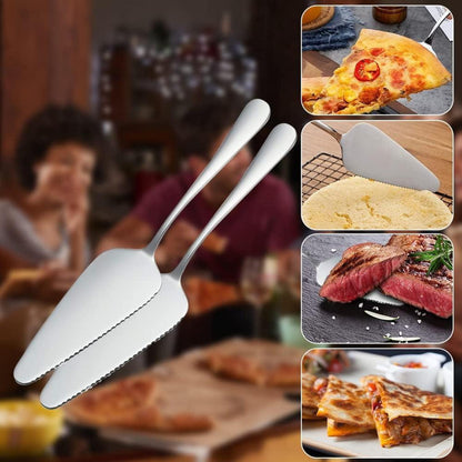Edelstahl Tortenheber Set mit Wellenschliff, 6 Stück