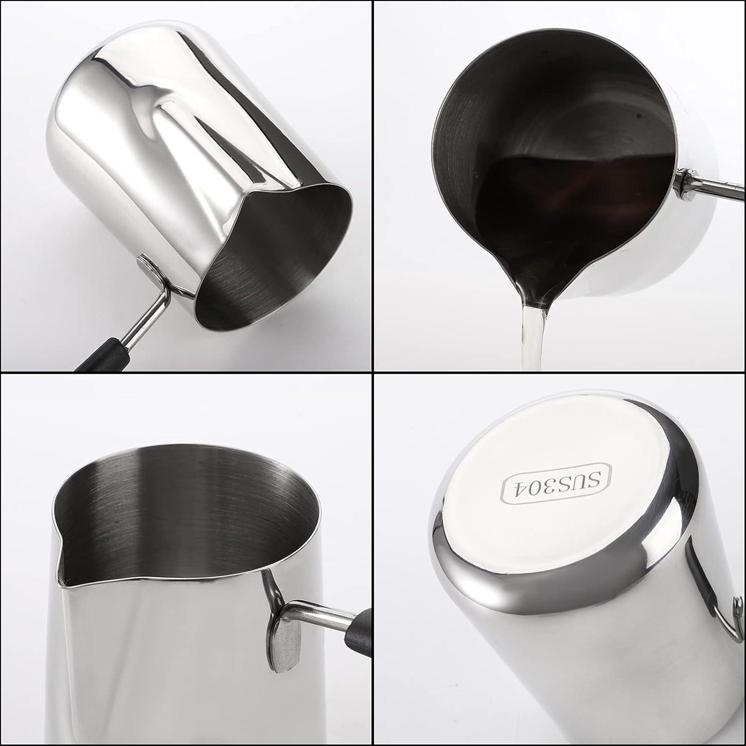 Dicunoy 1000ml Edelstahl Milchkännchen Türkische Kaffeekanne