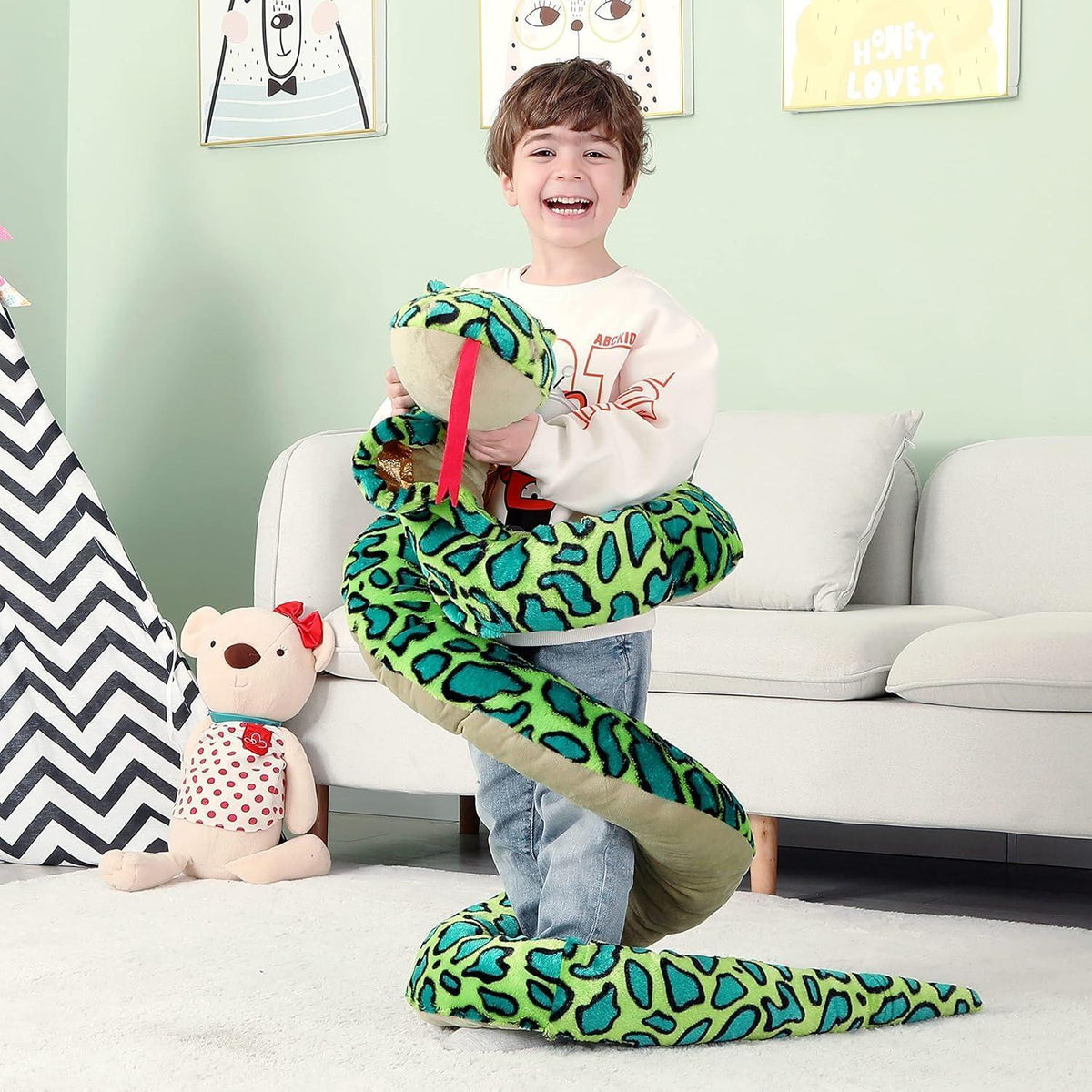 Riesen Kuschelschlangen Stofftier 270cm - Plüschtier Geschenk