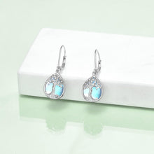 Sterling Silber Teardrop Dangle Ohrringe mit Mondstein