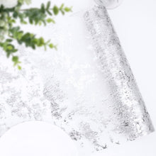 Glänzender Silber Tischläufer 29cm x 9m für Hochzeit Weihnachten Party