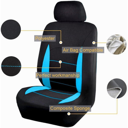 Auto Sitzbezüge Set Mintblau Schwarz Universal