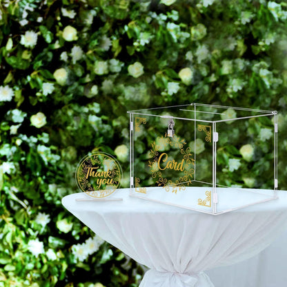 Hochzeit Kartenbox Acryl Vintage Groß Geld Box Schlitz Hochzeit