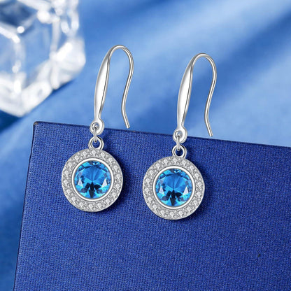 Hängende Ohrringe 925 Sterling Silber Ohrhänger 5A Zirkonia