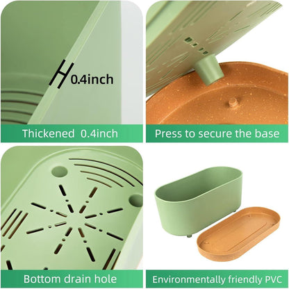 Fensterboxen 2er Set, 40cm, Selbstbewässernd, Grün