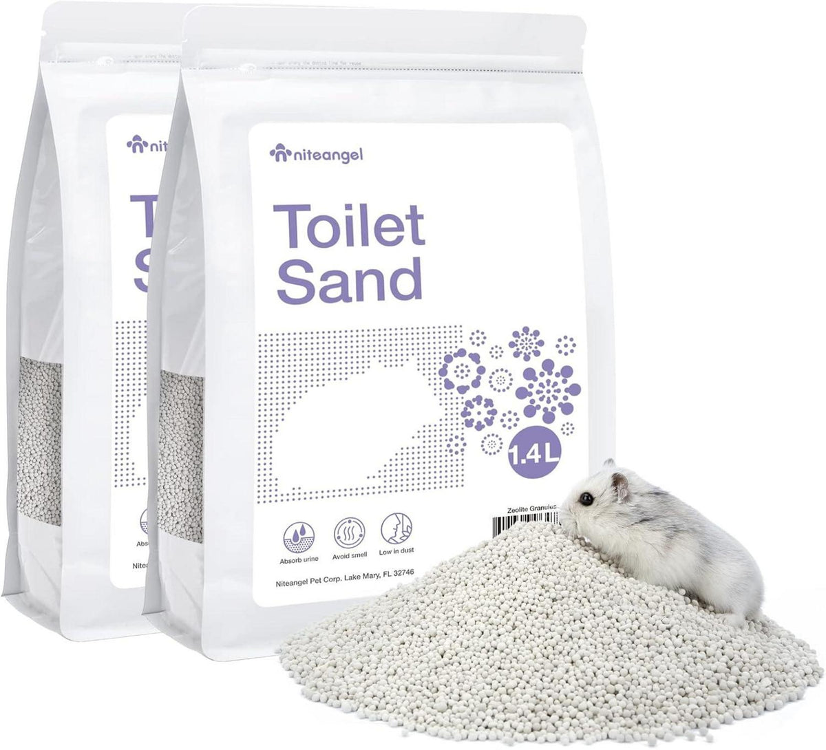 Niteangel Trainingsstreu Hamster Sandbad für kleine Haustiere