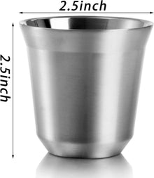 Espressotasse Edelstahl 80 ml doppelwandig hitzebeständig