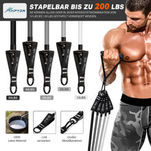 Fitnessbänder Set 5 Stärken Resistance Bands mit Zubehör