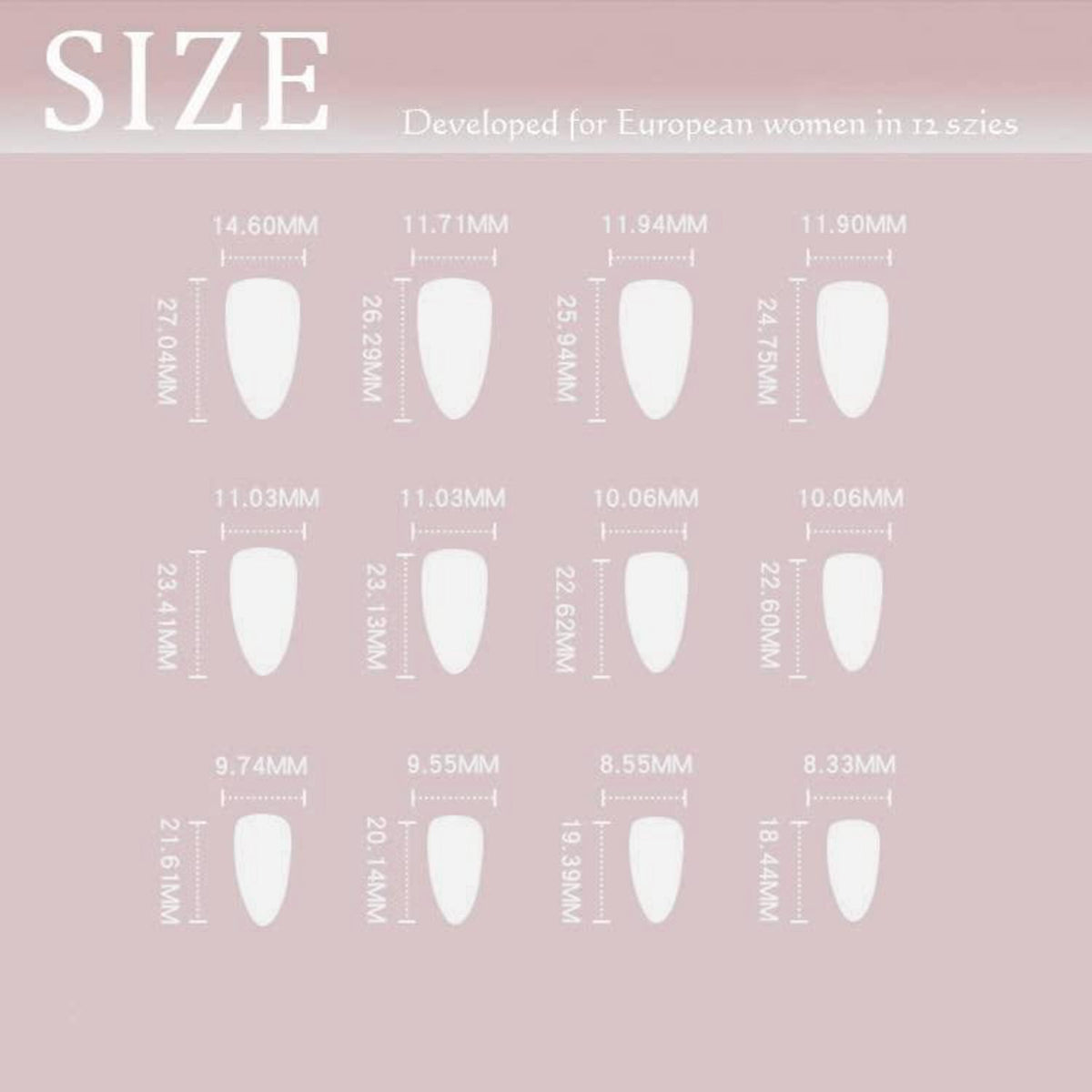 Abstrakt Blaue Press On Nails Set – Mandelform & Geleekleber